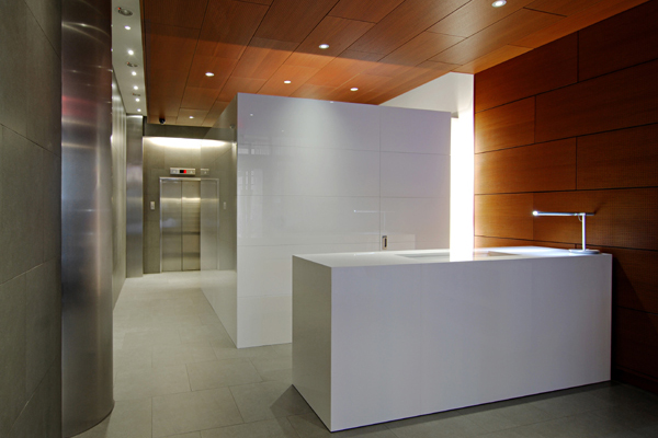 lobby mailroom and desk 